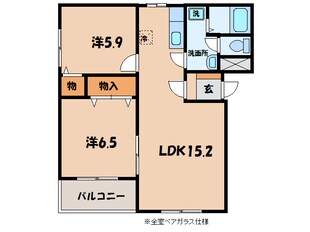 羽塚マンションの物件間取画像